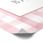 Little Bunny Pink Baby Dusche Begrüßungszeichen Poster (Ecke)