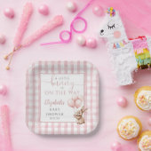 Little Bunny Pink Balloons Girl Baby Dusche Pappteller (Party)