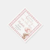 Little Bunny Pink Balloons Girl Baby Dusche Serviette (Ecke)