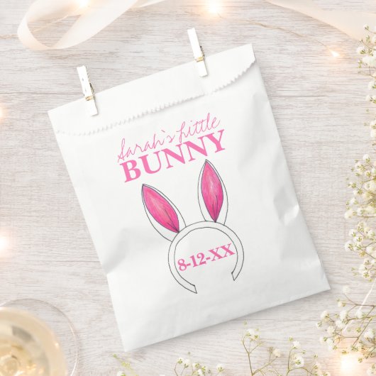 Little Bunny Pink Rabbit Oars Neue Babydusche Geschenktütchen (Ausgeschnitten)