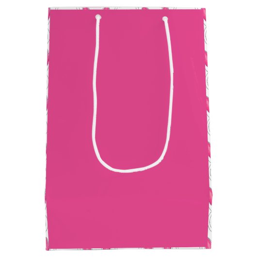 Little Bunny Pink Rabbit Oars Neue Babydusche Mittlere Geschenktüte (Rückseite)