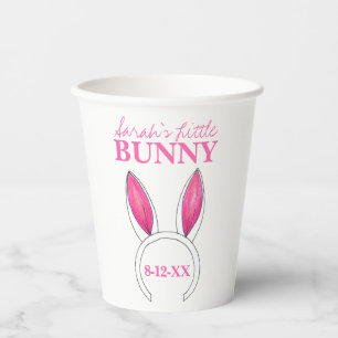 Little Bunny Pink Rabbit Oars Neue Babydusche Pappbecher