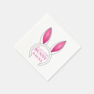 Little Bunny Pink Rabbit Oars Neue Babydusche Serviette