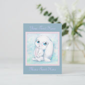 Little Bunny Postcard Postkarte (Stehend Vorderseite)