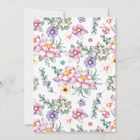 Little Bunny Spring Geburtstag Einladung (Rückseite)