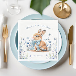 Little Bunny Wildblume Baby Shower Boy Serviette