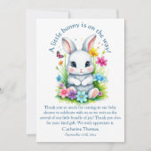 Little Bunny Wildblume Garden Easter Baby Dusche Dankeskarte (Vorderseite)