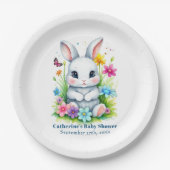 Little Bunny Wildblume Garden Easter Baby Dusche Pappteller (Vorderseite)