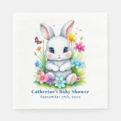 Little Bunny Wildblume Garden Easter Baby Dusche Serviette (Vorderseite)