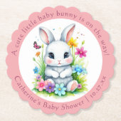 Little Bunny Wildblume Garden Easter Baby Dusche Untersetzer (Vorderseite)