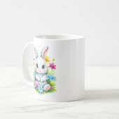 Little Bunny Wildblume Garden Osterfest Kaffeetasse (Vorderseite Links)