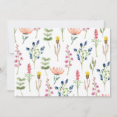 Little Bunny Wildblume Geburtstag Foto Einladung (Rückseite)