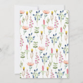 Little Bunny Wildblume Girl Birthday Einladung (Rückseite)