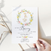 Little Bunny Wildblumen Babydusche Einladung