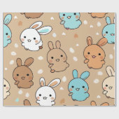 Little Bunny Wrapping Paper Geschenkpapier (Flach)