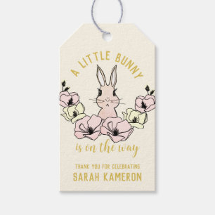 Little Bunny Yellow Blume Babydusche Geschenkanhänger