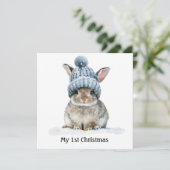 Little Bunny's erstes Weihnachten, Brauch Einladung (Stehend Vorderseite)