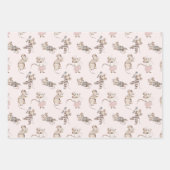 Little Busy Brown Mice Baby Geschenkpapier Set (Vorderseite 2)