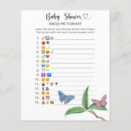 Little Butterflies - Baby-Dusche Emoji-Picktionary