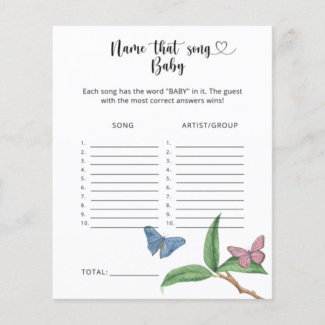 Little Butterflies - Name dieses Baby Song (Vorderseite)