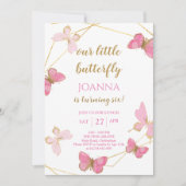 Little Butterfly Birthday Invite Einladung (Vorderseite)