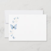 Little Butterfly Blue Boy Baby Dusche Dankeskarte (Rückseite)