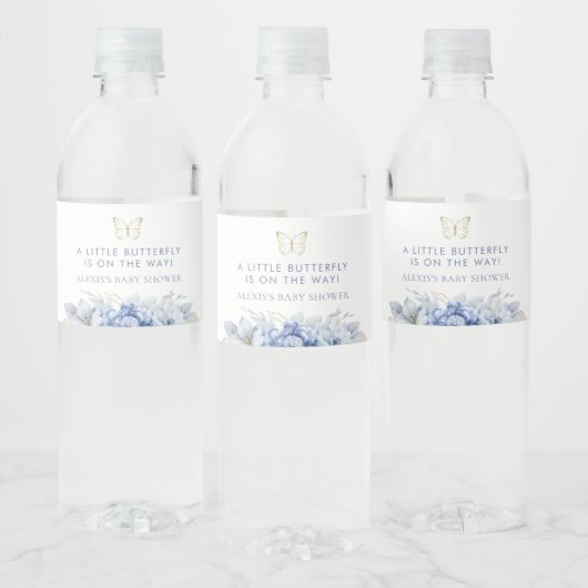 Little Butterfly Boy Baby Dusche Wasserflaschenetikett (Flaschen)