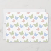 Little Butterfly Daffodil Pink Foto Geburtstag Einladung (Rückseite)