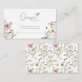 Little Butterfly Diaper Raffle Girl Baby Dusche Begleitkarte