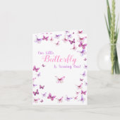 Little Butterfly First Birthday Girl Pink Einladung (Vorderseite)