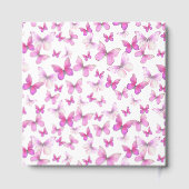 Little Butterfly First Birthday Pink Girl Gold Gästebuch (Rückseite)