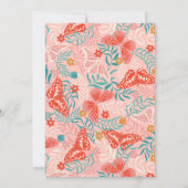 Little Butterfly Floral & Crystal 1. Geburtstag Einladung (Rückseite)