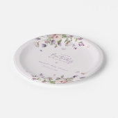 Little Butterfly Garden Floral Baby Shower Pappteller (Schrägansicht)