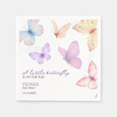 Little Butterfly Girl Baby Shower Cute Serviette (Vorderseite)