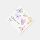 Little Butterfly Girl Baby Shower Cute Serviette (Ecke)
