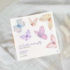 Little Butterfly Girl Baby Shower Cute Serviette