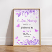Little Butterfly ist auf dem Weg Baby Dusche Willk Poster