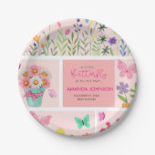 Little Butterfly ist auf dem Weg Niedlich Whimsica Pappteller (Vorderseite)