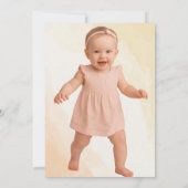 Little Butterfly Mushroom Wilde Blume Geburtstag Einladung (Rückseite)