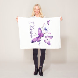 Little Butterfly Personalisiertes Geschenk Geburts Fleecedecke