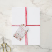 Little Butterfly Pink Floral Baby Girl Dusche Geschenkanhänger (Mit Garn)