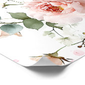 Little Butterfly Pink Floral Baby Girl Dusche Poster (Ecke)