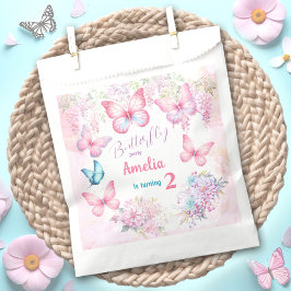 Little Butterfly Pink Floral Summer Girl Geburtsta Geschenktütchen
