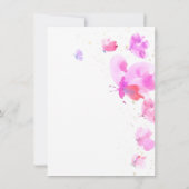 Little Butterfly Pink Lila Haushalt 1. Geburtstag Einladung (Rückseite)