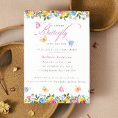 Little Butterfly whimsical Baby Girl Dusche Einladung