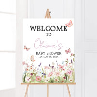 Little Butterfly Wildblume Baby Dusche Willkommen