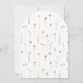 Little Butterfly Wildblume Bow Baby Dusche Einladung (Rückseite)