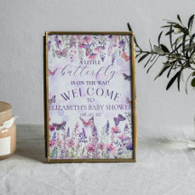 Little Butterfly Wildblumen Babydusche Willkommen