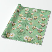 Little Buzz Bee Wrapping Paper Geschenkpapier (Ungerollt)