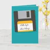 Little Byte ältere Diskette Geburtstagskarte Karte (Gelbe Blume)